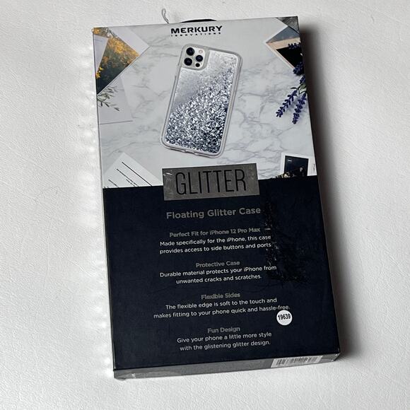 Merkury Innovations Floating Glitter Phone Case iPhone 12 Max Pro - Picture 2 of 8